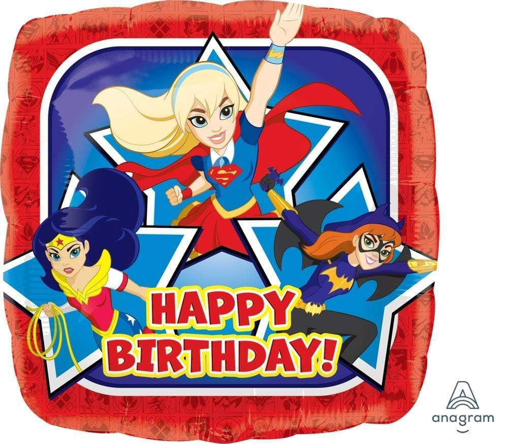 Happy birthday DC Super Hero Girls mylar