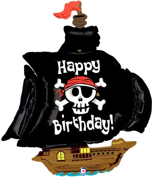 Pirate hat and ship super shape mylar