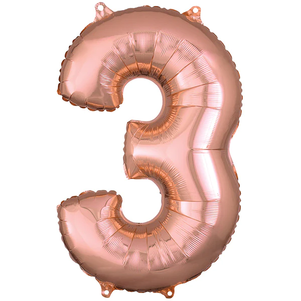 #3 Rose Gold balloon shape