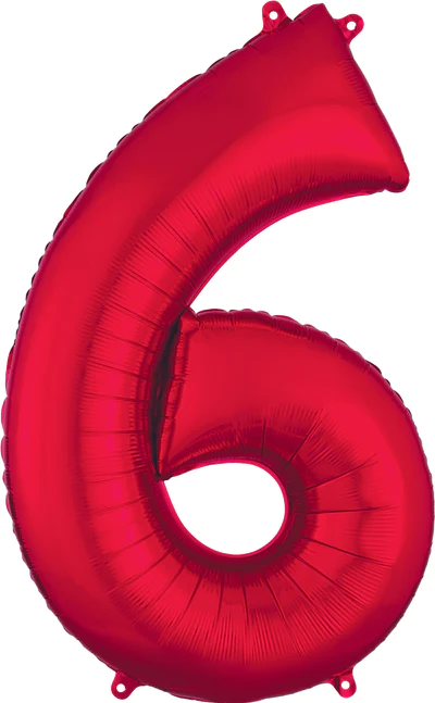 #6 Red  balloon shape