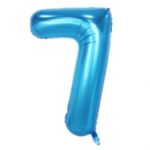 #7 Blue  balloon shape