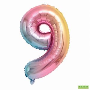 #9 Pastel Rainbow  balloon shape