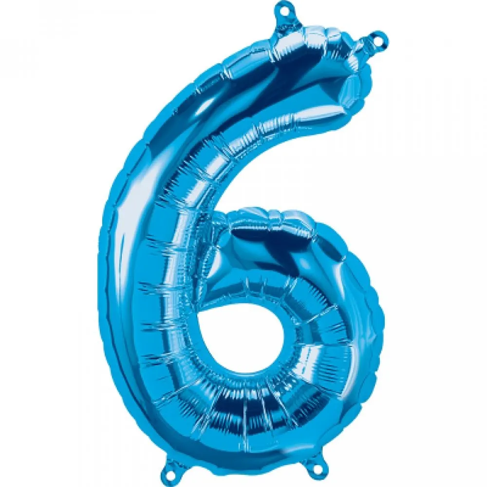 #6 Blue 16” air filled balloon