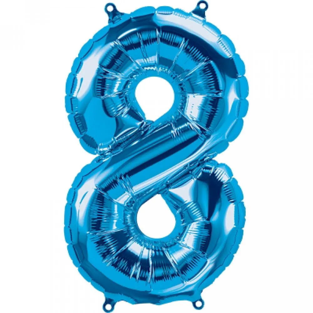 #8 Blue 16” air filled balloon