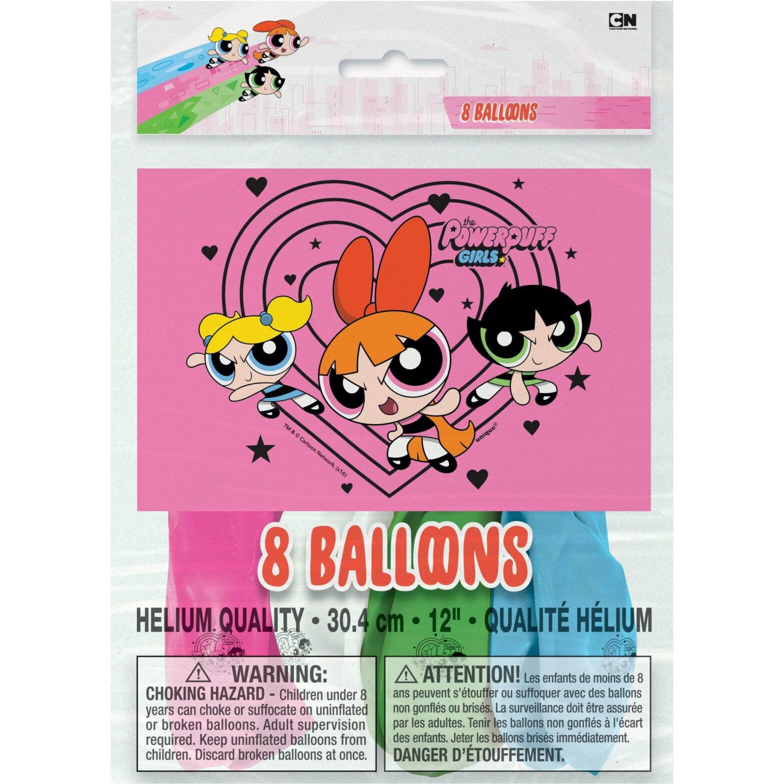 12″Powerpuff Girls Latex Balloons (pack of 8)