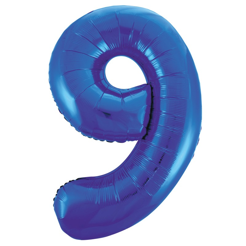 #9 Blue 16” air filled balloon