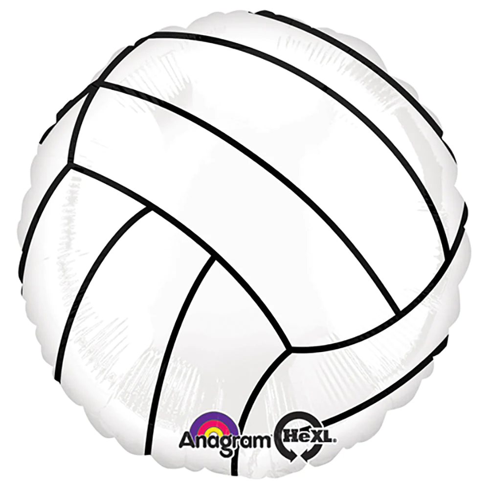 Volleyball Shape Foil Balloon 18in