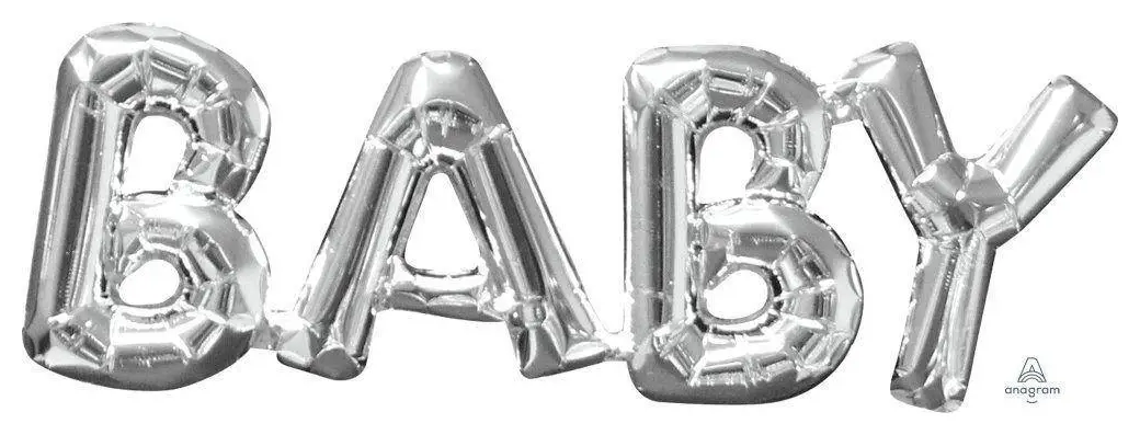 Silver “Baby” Air Filled Decoration
