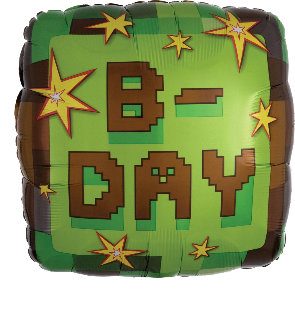 Minecraft B-Day Mylar balloon