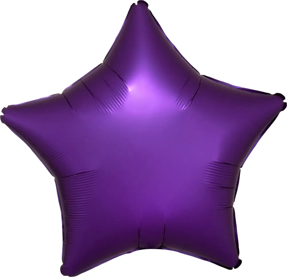 Satin purple star mylar
