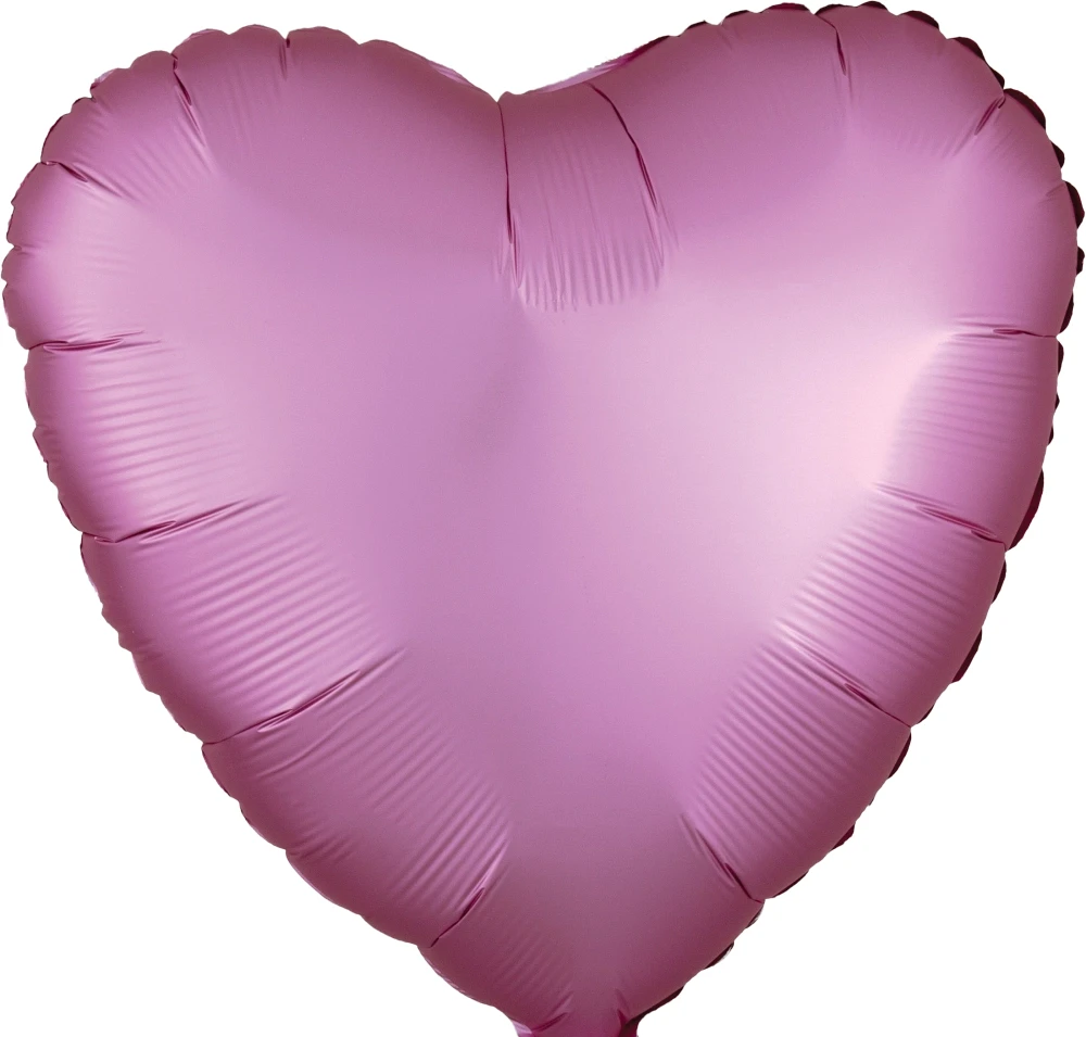 Satin Pink heart shape mylar