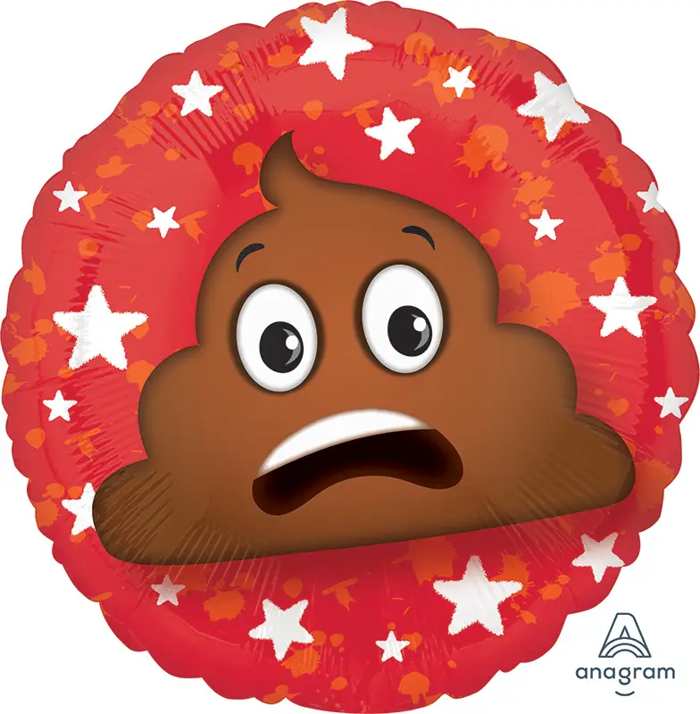 Poop emoji Mylar balloon
