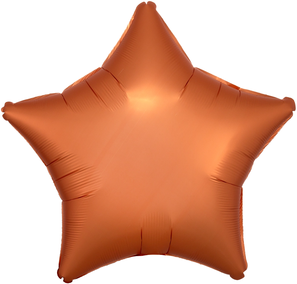 Satin deluxe orange star mylar