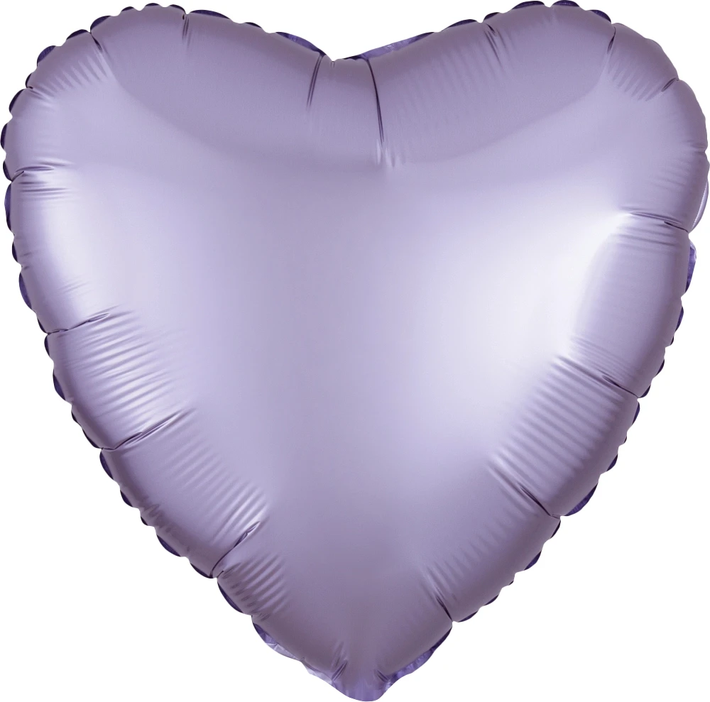 Satin Lilac heart shape mylar