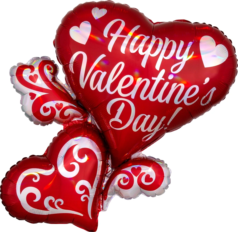 28” Happy Valentine Swirly  Heart