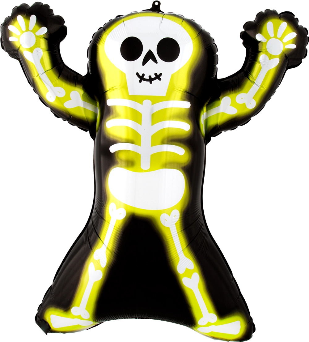 Glowing skeleton supershape mylar