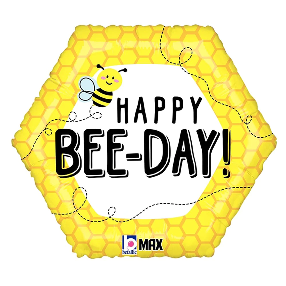 Happy Bee Day Mylar balloon 43in