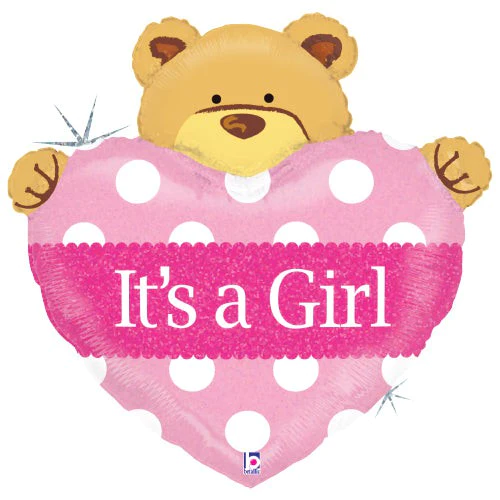 Bear w/heart It´s a Girl