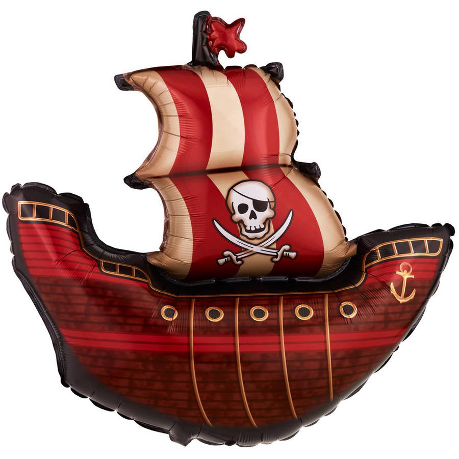 Classic pirate ship shape mylar