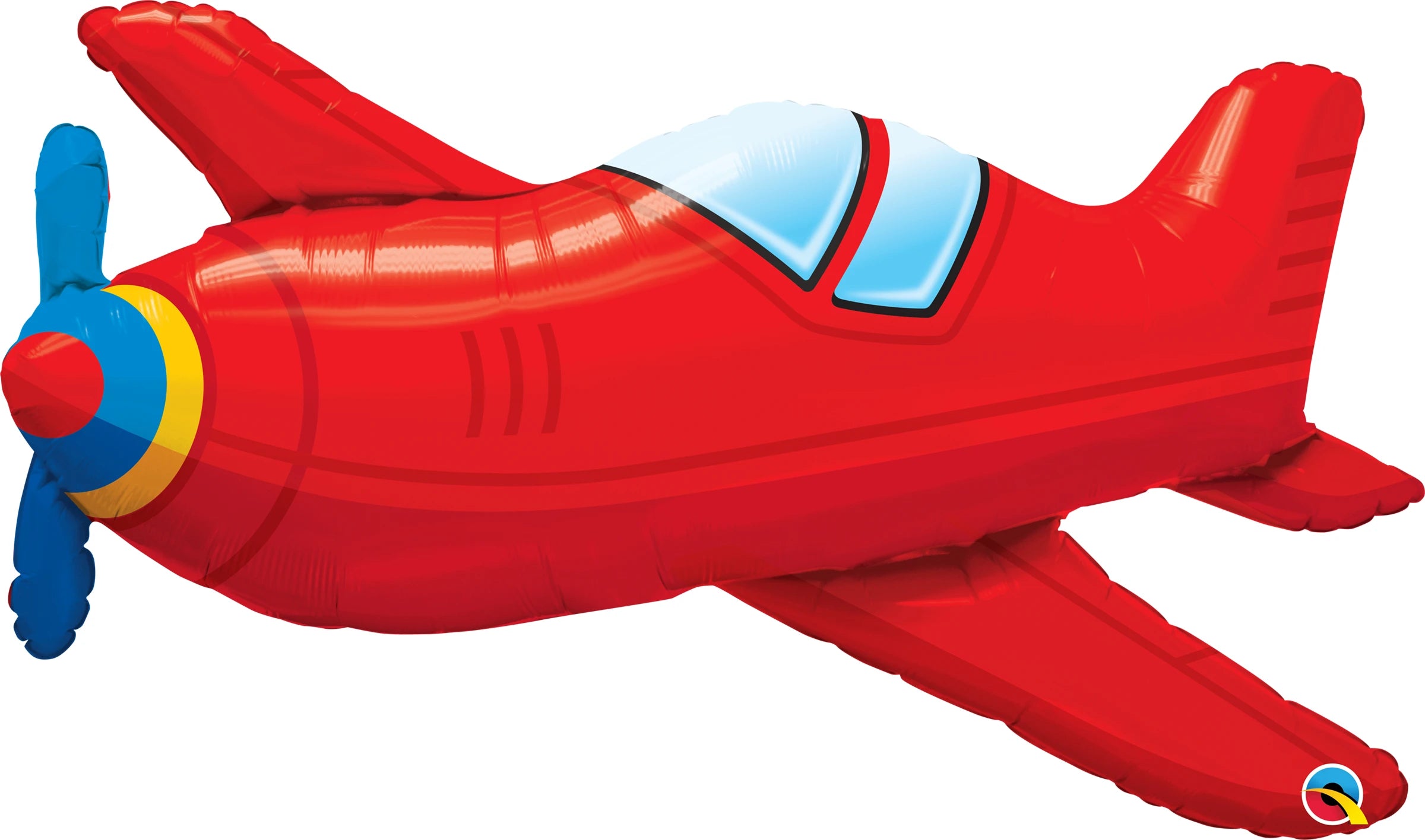 Red Vintage Airplane Shape balloon 36in