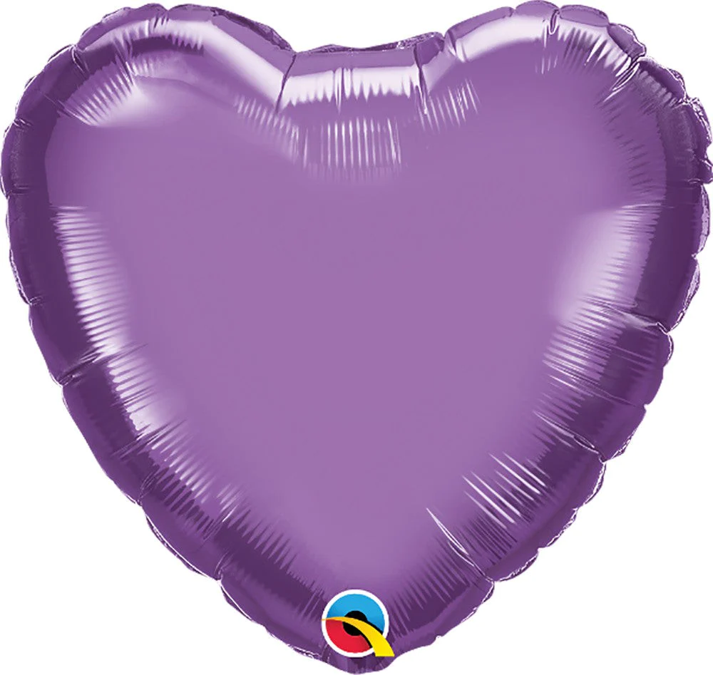Chrome Purple Heart shape mylar