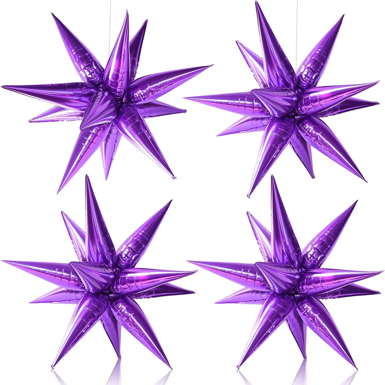 26” Purple Exploding Star Balloon Air Filled