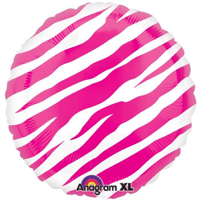 18” pink zebra Mylar