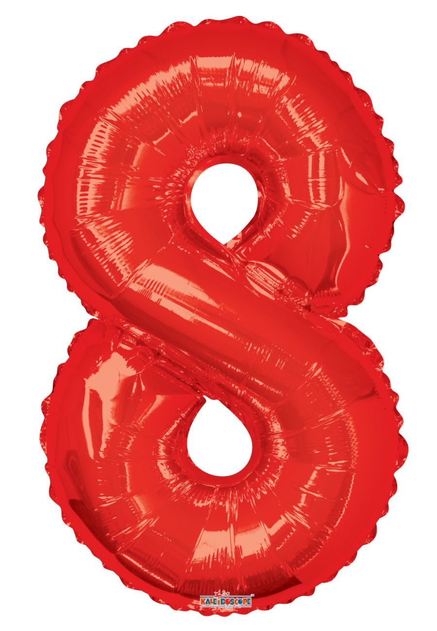 #8 Red balloon shape 34in