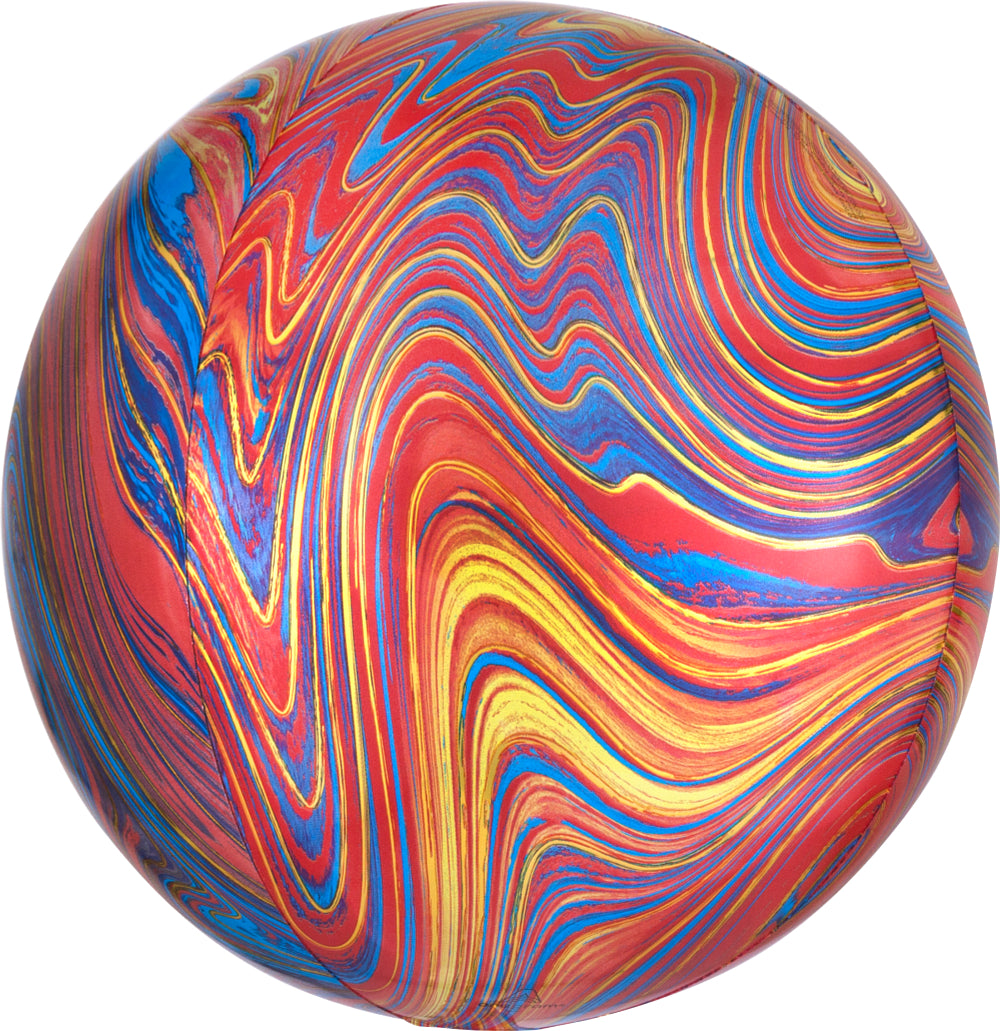 Colorful Red, blue and yellow marblez Orbz