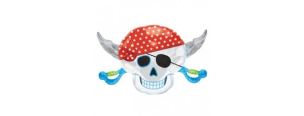 Pirate skull shape balloon