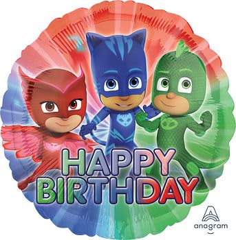 PJ Masks Happy Birthday mylar 17in