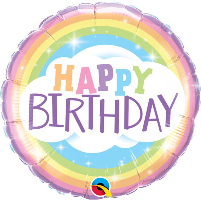 18” Happy birthday rainbow mylar