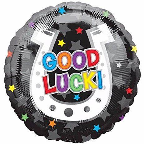 Good Luck Horseshoe Mylar balloon 18in