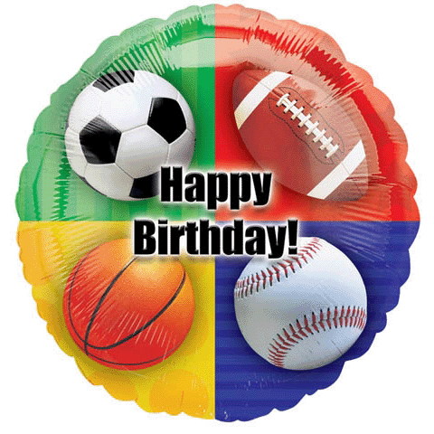 Happy Birthday Sports 18in