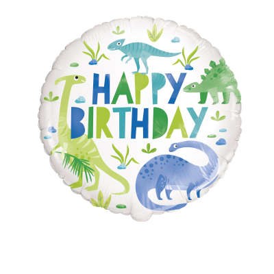 18” Happy birthday Dinosaur Mylar
