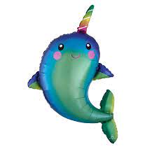 Happy Narwhal shape balloon