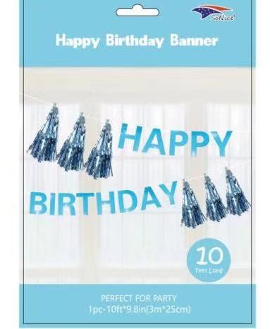 Baby Blue Birthday Banner