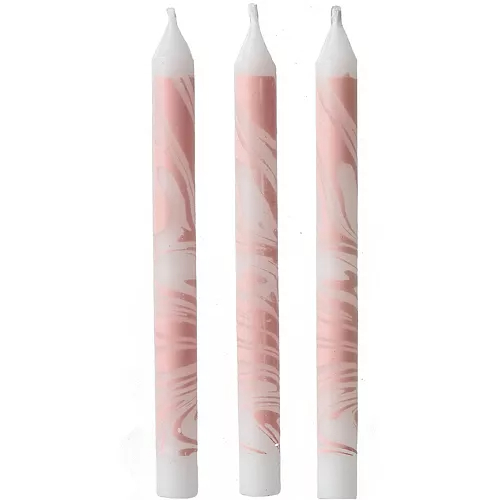 Marble pink candles