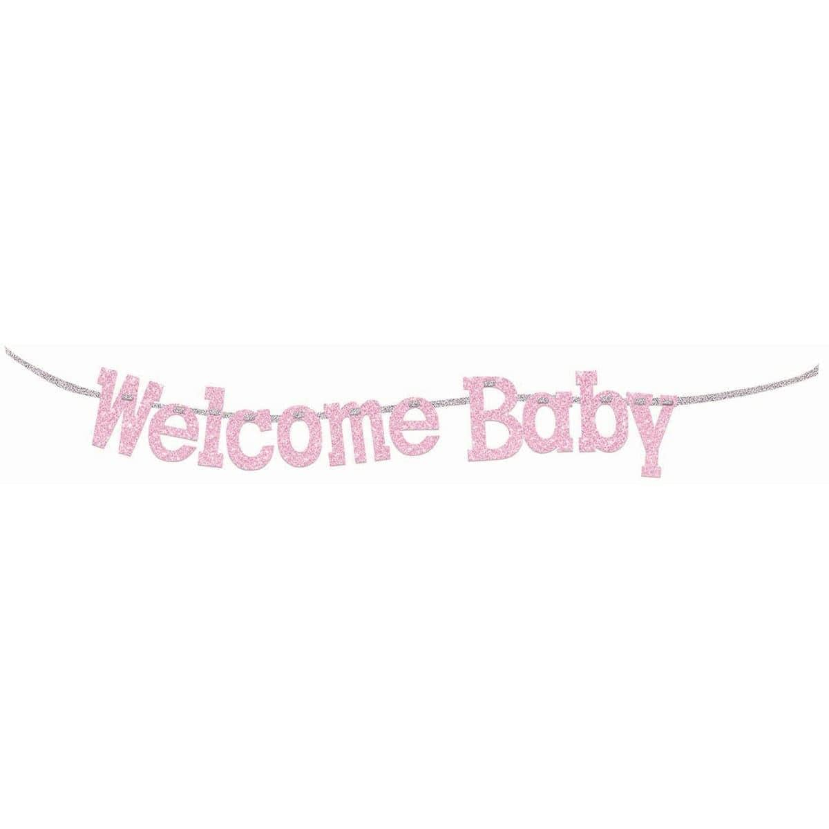 Welcome baby Pink banner