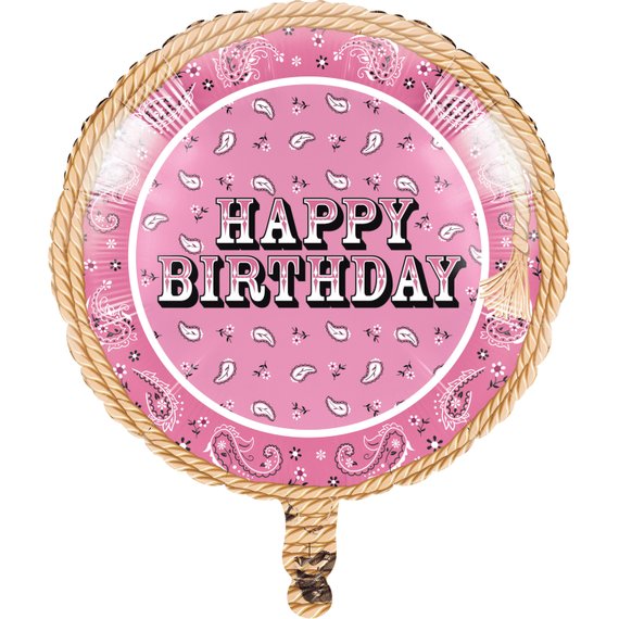 “ Happy Birthday “ Pink bandanna Mylar