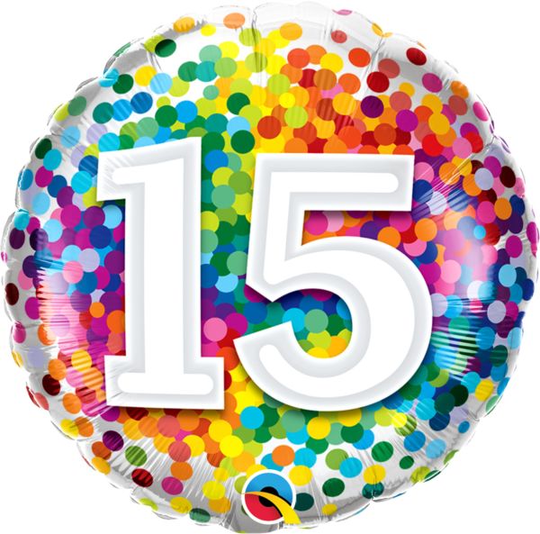 #15 Rainbow Confetti l Mylar balloon