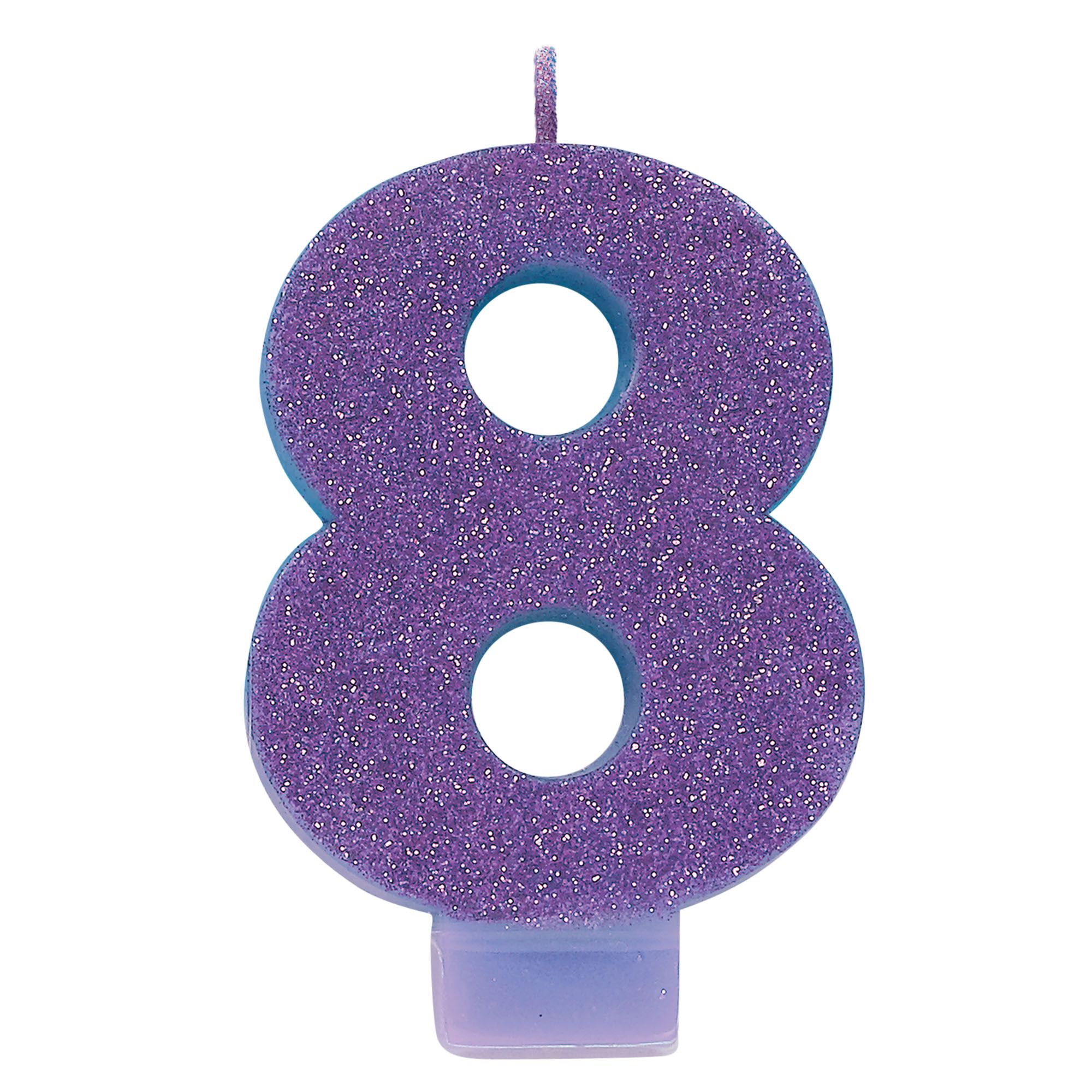 #8 Glitter Candle – Purple