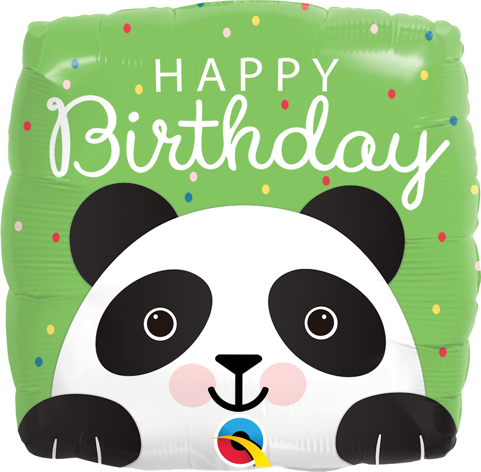 “ Happy Birthday “ panda Mylar balloon 18″