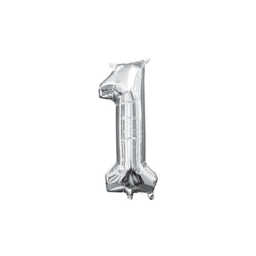 #1 Silver 16” air filled balloon