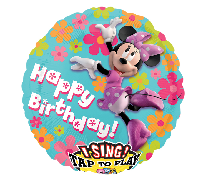 28″ Sing-A-Tune Minnie Mouse Birthday