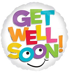 18″ Get Well Colorful Letters