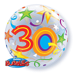 #30 Colorful  Brilliant Stars  Single Bubble