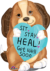 24″ Sit, Stay, Heal Puppy Balloon