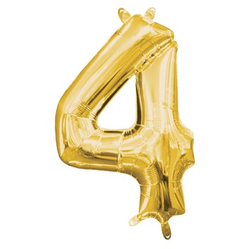 #4 Gold 16” air filled balloon