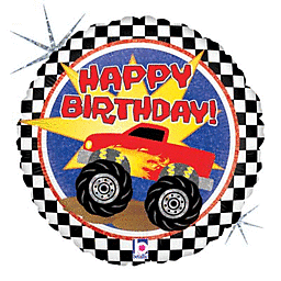 “ Happy Birthday” Monster truck Mylar balloon